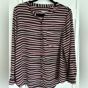 Halogen Nordstrom women’s striped blouse